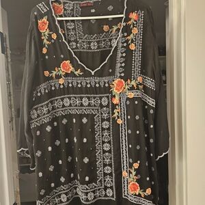 Johnny Was Embroidered Tunic-Large